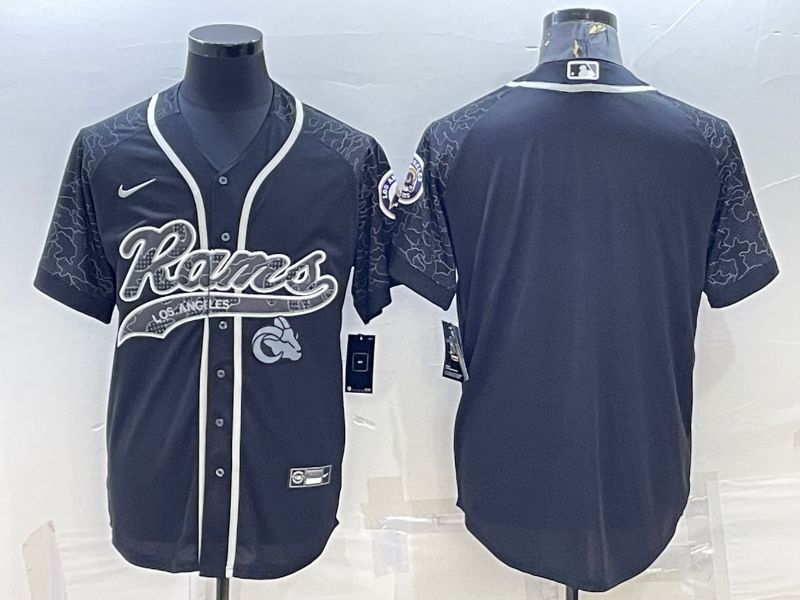 Men Los Angeles Rams Blank Black Reflector 2022 Nike Co branded NFL Jerseys->los angeles chargers->NFL Jersey